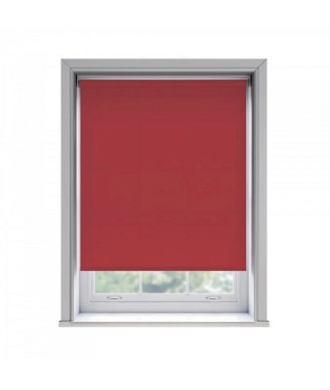 Image of 65Cm No Drill Self Adhesive Red Thermal Blackout Roller Blind (170Cm Drop)