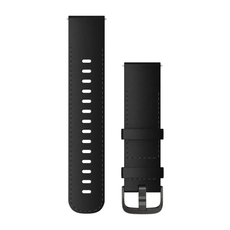 Image of Leather watchband Garmin Quick Release Noir Unisex 22 mm
