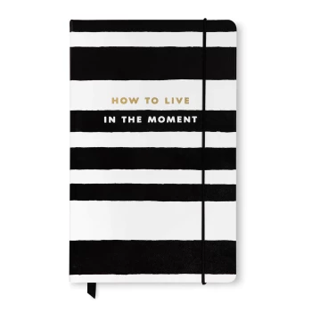 Image of Kate Spade New York Take Note Large Notebook - Black Stripe