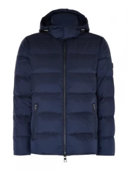 Image of Mens Michael Kors Padded hooded jacket Blue