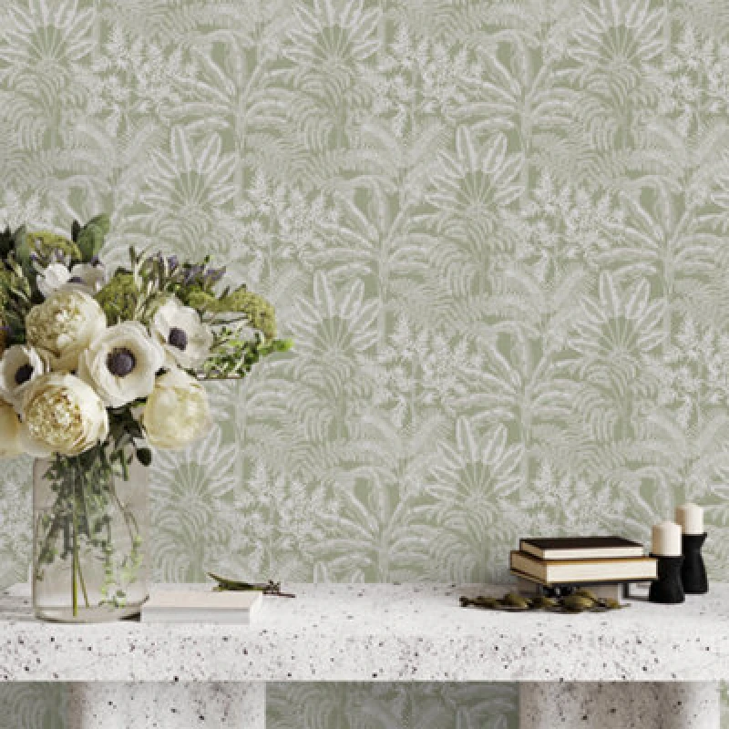Image of Superfresco Easy Superfresco Easy Intrigue Trees Wallpaper in Green Size: 10000mm_x_520mm Green 10000mm_x_520mm Unisex 5011583652482