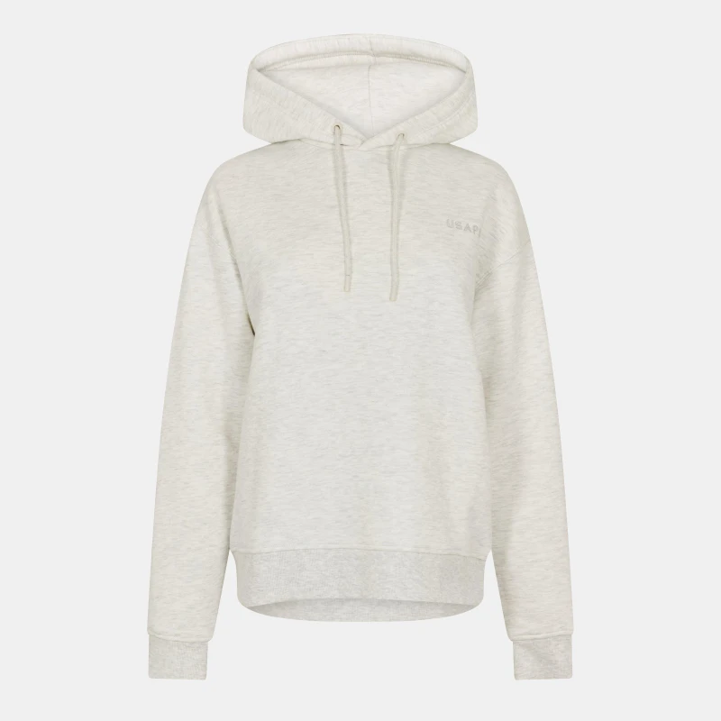 Image of USA Pro Classic Logo Hoodie Ice Grey Marl female 8 (36)