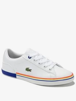 Image of Lacoste Boys Lerond 0320 Trainer - White Multi, White/Multi, Size 2 Older