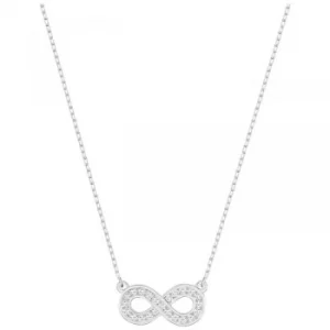 Image of Ladies Swarovski Silver Plated Infinity Necklace