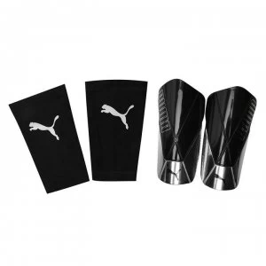 Image of Puma One Slip Shin Guards - BLACK/SILVER