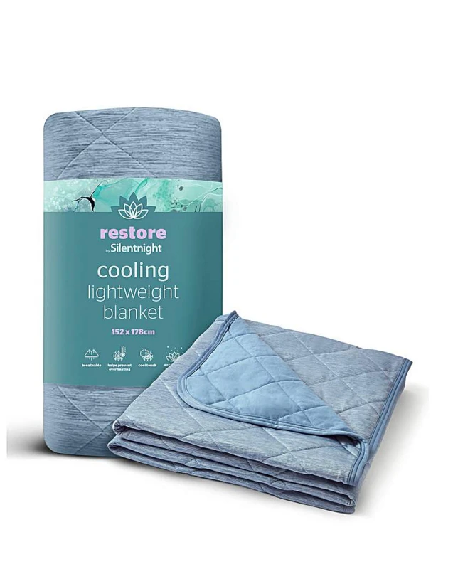 Image of Silentnight Silentnight Restore Cooling Blanket Blue Blue - Silentnight - Size: 152x178 Blue 152x178 XW33001