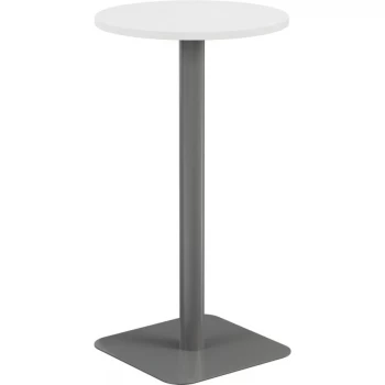 Image of 800MM Circular High Contract Table - Silver/White