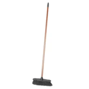 Image of Beldray Get The Look Rubber Edge Soft Bristle Broom, 120cm Length - Grey/Rose Gold