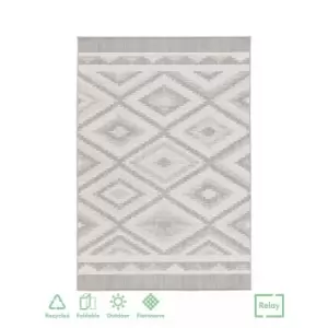 Image of Recycled Diamond Rug - Grey - 120x170cm