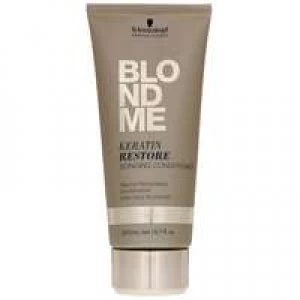 Image of Schwarzkopf BlondMe Keratin Restore Bonding Conditioner 200ml