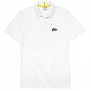 Image of Lacoste Nat Geo Polo Shirt - White/Frog