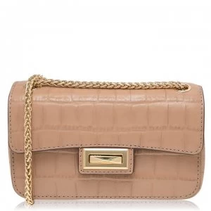 Image of DKNY Jojo Crocodile Small Flap Over Cross Body Bag - SandCastle 7SC