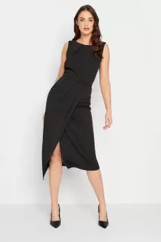 Image of Tall Pleat Detail Midi Dress