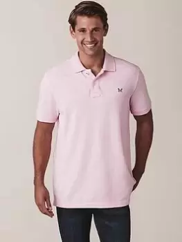Image of Crew Clothing Classic Pique Polo - Pastel Pink, Pastel Pink, Size 2XL, Men