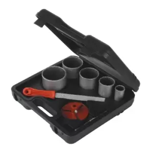 Image of Silverline Tungsten Grit Holesaw Kit 8pce 33 - 83mm Dia 633621