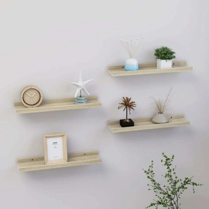 Image of VIDAXL Wall Shelves 4 pcs Sonoma Oak 40x9x3cm Vidaxl 8720286417850