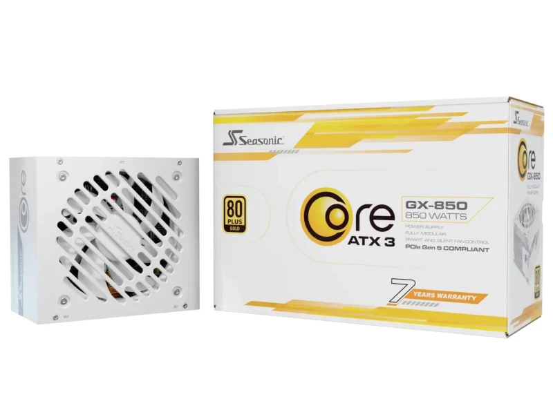 Image of Seasonic Seasonic CORE GX-850 power supply unit 850 W 20+4 pin ATX ATX White SRP-CGX851-A5A32SF-W