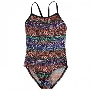 Image of Slazenger Thin Strap Swimsuit Junior Girls - Black/Multi