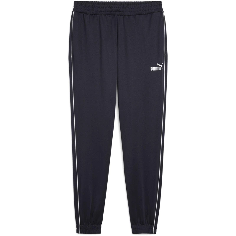 Image of Puma Mens Closed Hem Jersey Joggers Puma Navy male S