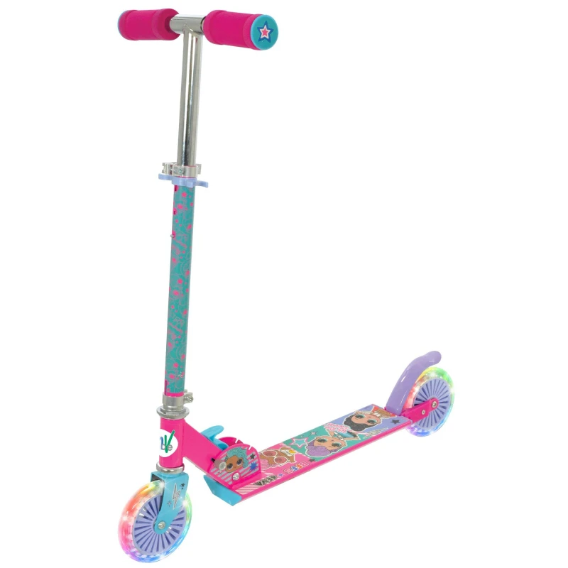 Image of MoVe LOL Surprise Folding Inline Scooter with Light Up Wheels, Multi M004964