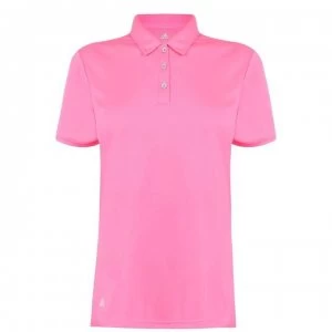 Image of adidas Short Sleeve Golf Polo Shirt Womens - Solar Pink