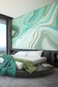 Image of Marbled Ink Wall Mural