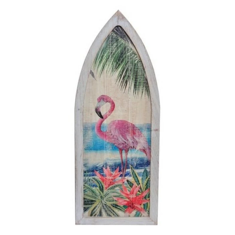 Image of Sublime Market Connect Wall Decoration - Tropical Wood - Flamenco - Flamingo - 40x2.5x101cm - Contemporary Design