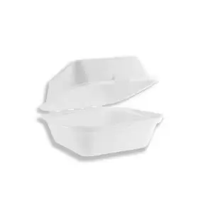 Image of Vegware Bagasse Takeaway Boxes 6" White Pack of 50 B003 VG92000
