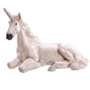 Image of White Unicorn Garden Ornament