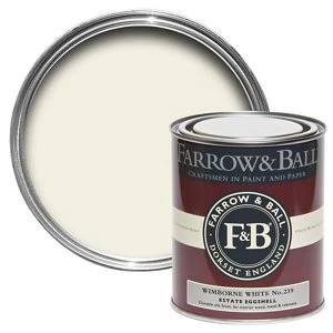 Image of Farrow & Ball Estate Wimborne white No. 239 Eggshell Metal & wood Paint 0.75L