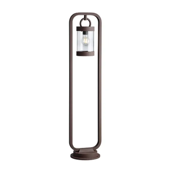 Image of Sambesi Modern 100cm Outdoor Bollard Rusty IP44 with Dusk sensor