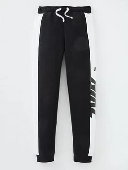 Image of Nike Older Boys NSW Amplify Joggers - Black/White, Size S=8-10 Years