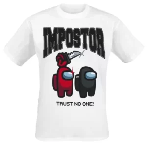 Image of Among Us Trust Noone T-Shirt white