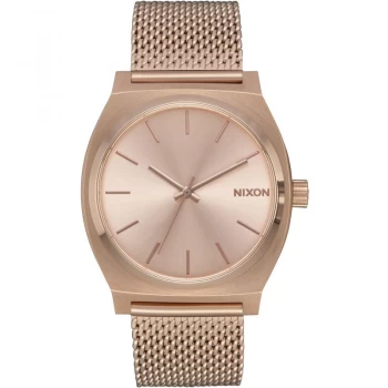 Image of Nixon Time Teller Milanese All Rose Gold Rose Gold IP Watch