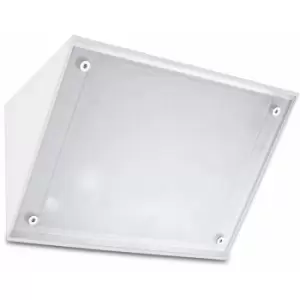 Image of E27 Curie wall lamp, aluminum and glass, white