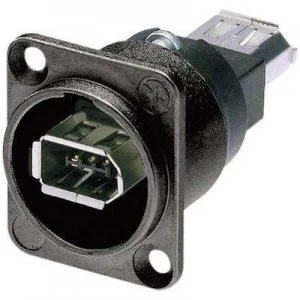 Image of Neutrik NA1394-6-B-W NA1394-6-B-W IEEE 1394 Mounted Socket 6 IEEE Socket, built-in Black