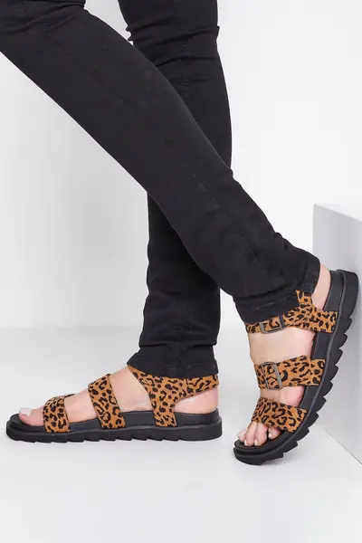 Image of Long Tall Sally Buckle Strap Sandals Brown