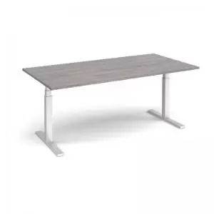 Image of Elev8 Touch boardroom table 2000mm x 1000mm - silver frame and grey