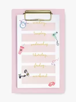 Image of Fashionably Late Desktop Weekly List Pad - Pink - One Size