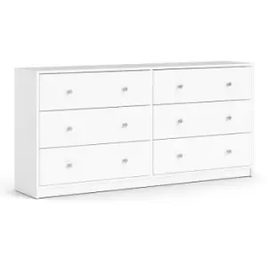 Image of May Chest of 6 Drawers (3+3) in White - White