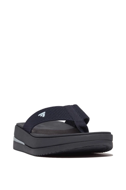 Image of Fitflop Womens Surff Two-tone Toe Post Sandals UK Size 4 (EU 37) Midnight Navy FIT091-MNAVY-4