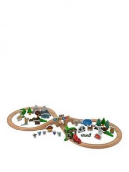 Image of Hey Duggee 50 Piece Safari Wooden Train Set