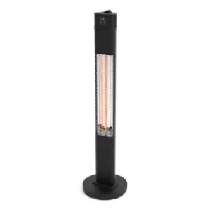 Image of Devola Platinum 1.6kW Floor Standing Patio Heater with Remote Control IP65 Black - DVPH16PFSB