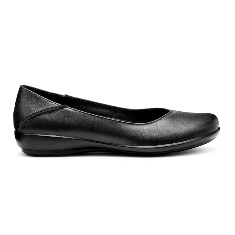 Image of Hotter Womens 'Birdie' Ballerina Pumps in Black Size: 9 Black Female 9