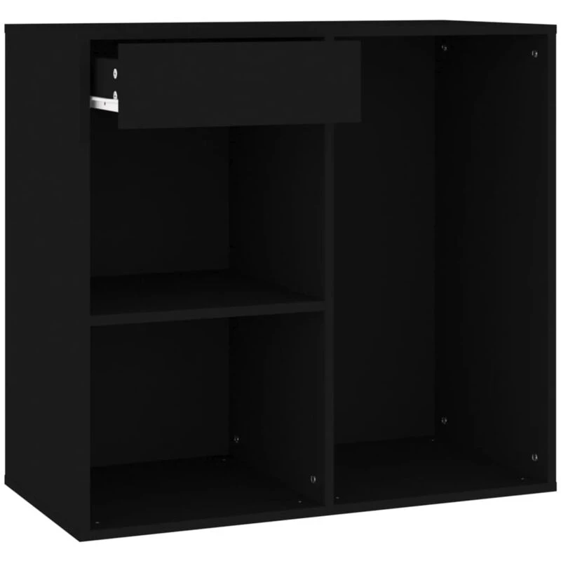 Image of VIDAXL Cosmetic Cabinet Black 80x40x75cm Engineered Wood Vidaxl 8720286644355