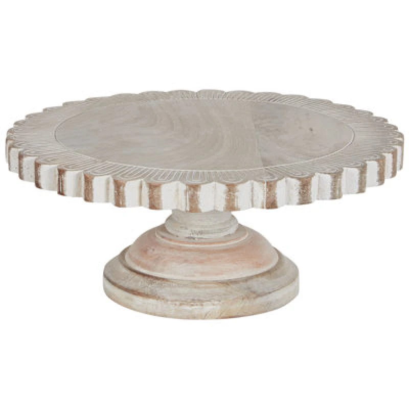 Image of Beliani Rustic Cake Stand Memfis Light Wood