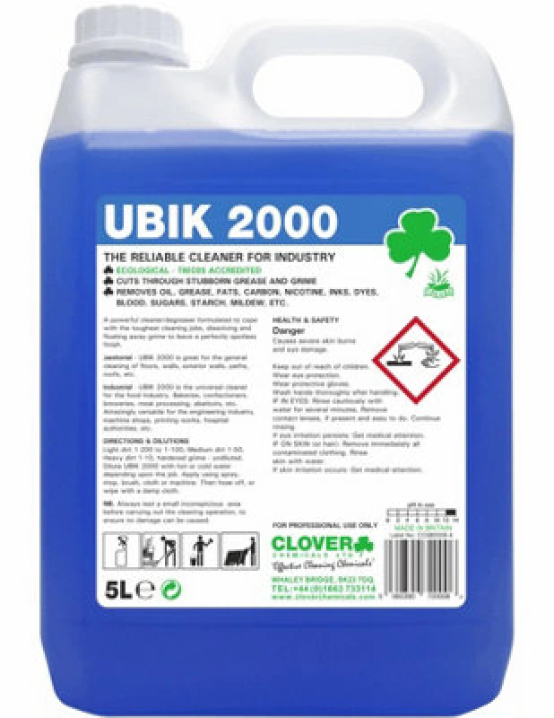 Image of Clover Chemicals Ubik 2000 Universal Cleaner Concentrate 5L
