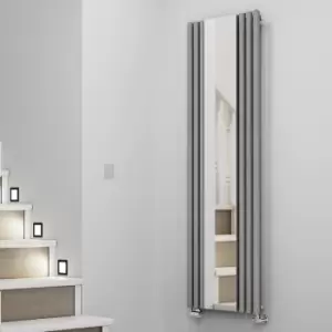 Image of Terma Rolo Designer Radiator Salt 'n' Pepper finish Mirror Vertical 1800 x 590mm