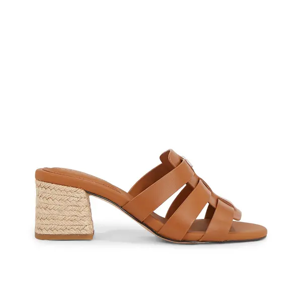 Image of Leather Heeled Mules