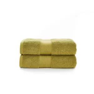 Image of Deyongs Bliss Pima 2 Pack Bath Towel - Olive